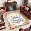Teddy Bear Theme Crystal Velvet Rug Personalized Custom Name Text Soft Floor Mat Home Decor