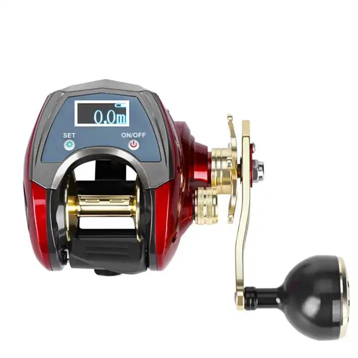 High Quality 6+1BB Baitcasting MJ3000 Fishing Reel Max Drag 20kgs Sea Fishing Reel with Screen for Metal Jig Lure