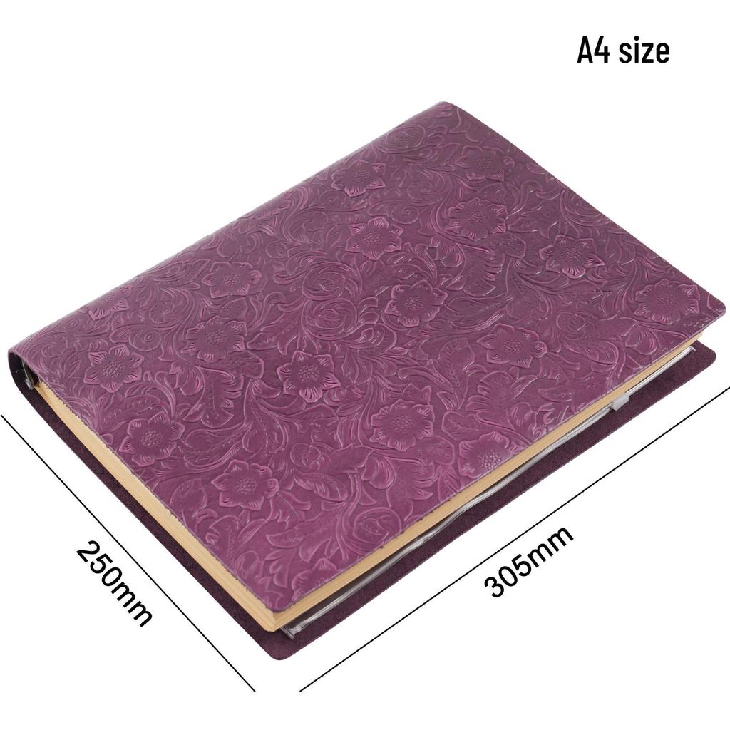 Extra Large Crazy Horse Leather Notebook: A4/B5 Ring Binder Vintage Journal Sketchbook