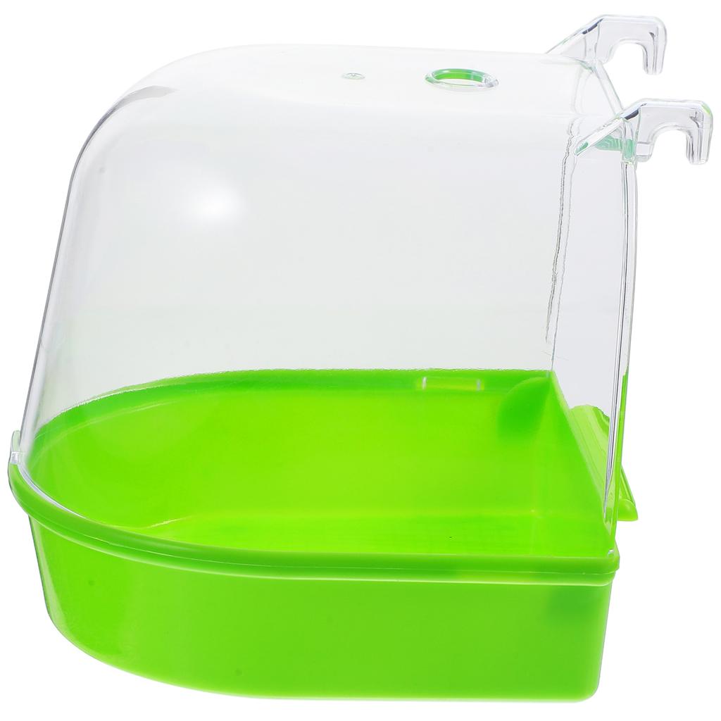 Caged Bird Bath for Small Birds Outdoor Parrot Canary Budgie Covered Bath Basin Multi Cage Compatible External Bird Bath Cage