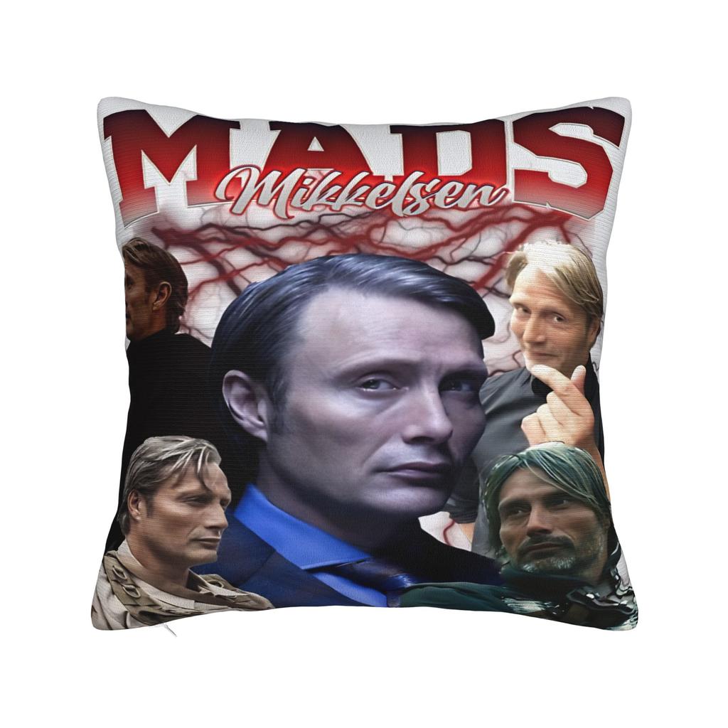 Federa Cuscino Attore Bello Mads Mikkelsen Copricuscino Personalizzato Federe Kawaii Per Divano Arredamento Casa