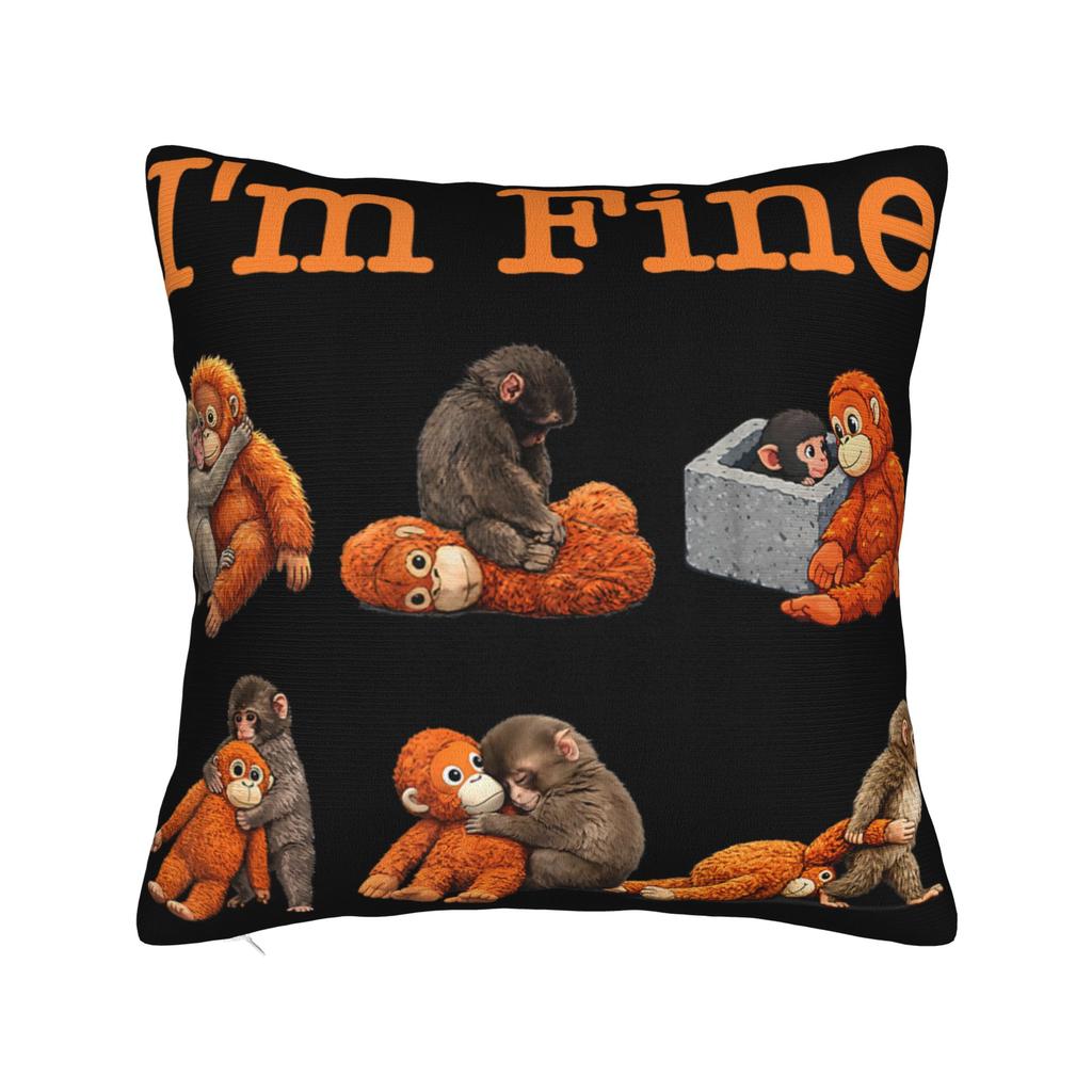 Pillow Case Cuddle Therapy Love You More Punch Monkey Baby Makak Cute Comfy Pillow Cover For Car Home Decor Cute Pillowcases