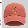 Pc Pcs for Mens  Womens Adjustable Snapback Trucker Hat  Golden Rose Print Baseball Cap Vintage Washed Lightweight Suitab