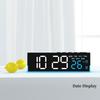 Digital LED Alarm Clock Temperature Week Date Display 2 Alarms Ambient Light Brightness Adjustment Electronic Table Snooze Clock