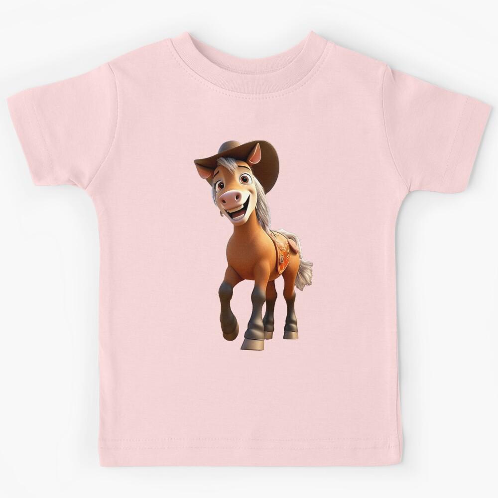 Rodeo Cowgirl Horse Kids T-Shirt 130