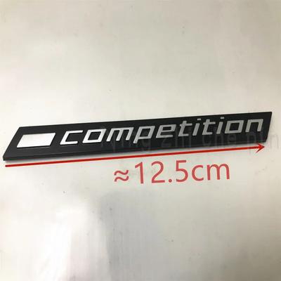 Emblème de coffre de voiture 3D ABS Noir COMPETITION avec barre soulignée pour BMW Série 3 5 7 Édition Thunder M1 M2 M3 M4 M5 M6 X5M X6M az2