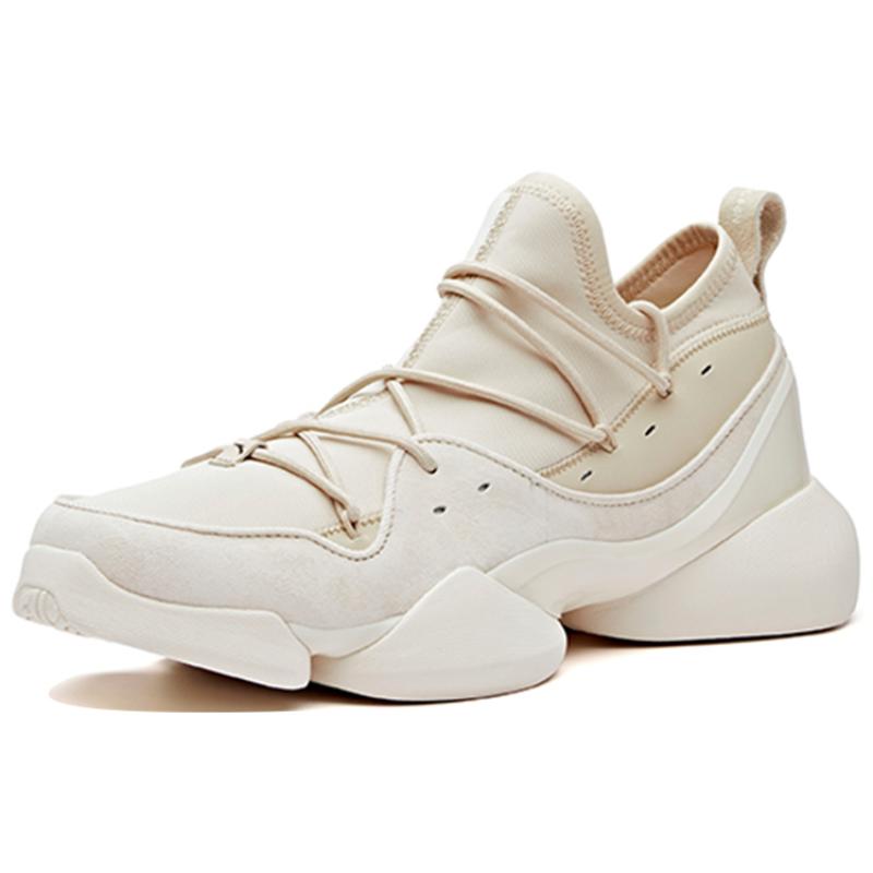 Anta Basketball Collection Basketball Shoes Men's Low Top Oat Gray/Oat White Sneakers 11911803-4