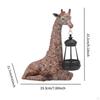 Garten Giraffen Statue Harz Figur mit Solar Laterne Dekorative Sammeln Hof Ornament für