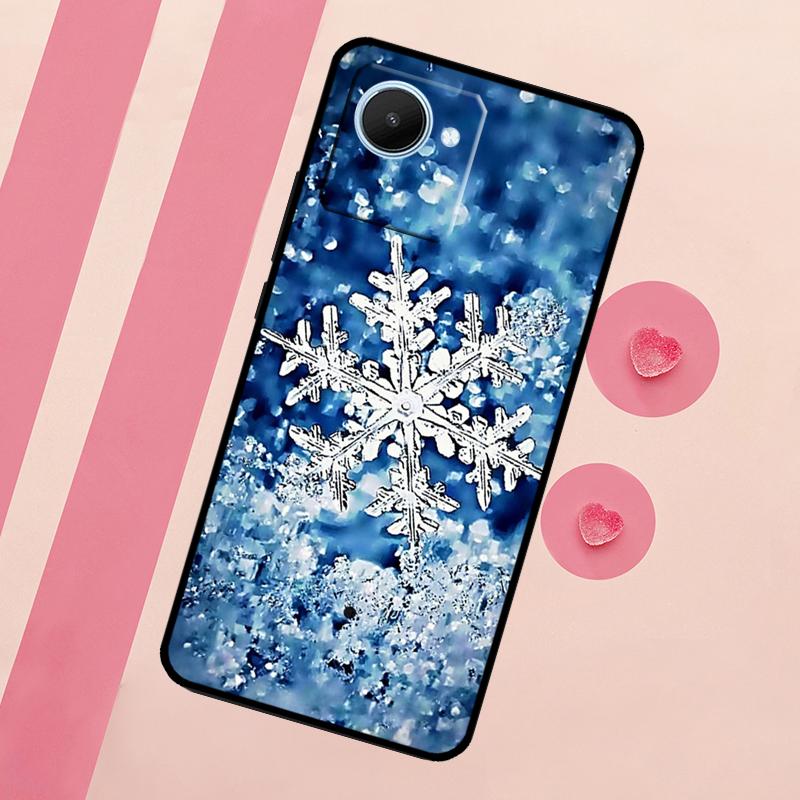 Snow Snowflake Winter For Realme C67 C75 C63 C61 C71 C55 C51 C65 C53 10 11 12 13 14 15 Pro Plus GT6 GT7 Pro Case