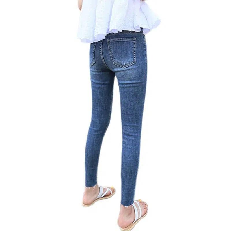 Jeans for Women In Spring Autumn and Summer High Waisted Slim Fit and Tight Fitting Cropped Pants