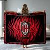 AC Milan Print Flannel Blanket High Quality Warm Comfortable Cover for All Seasons Perfect for Gifts Home Decor