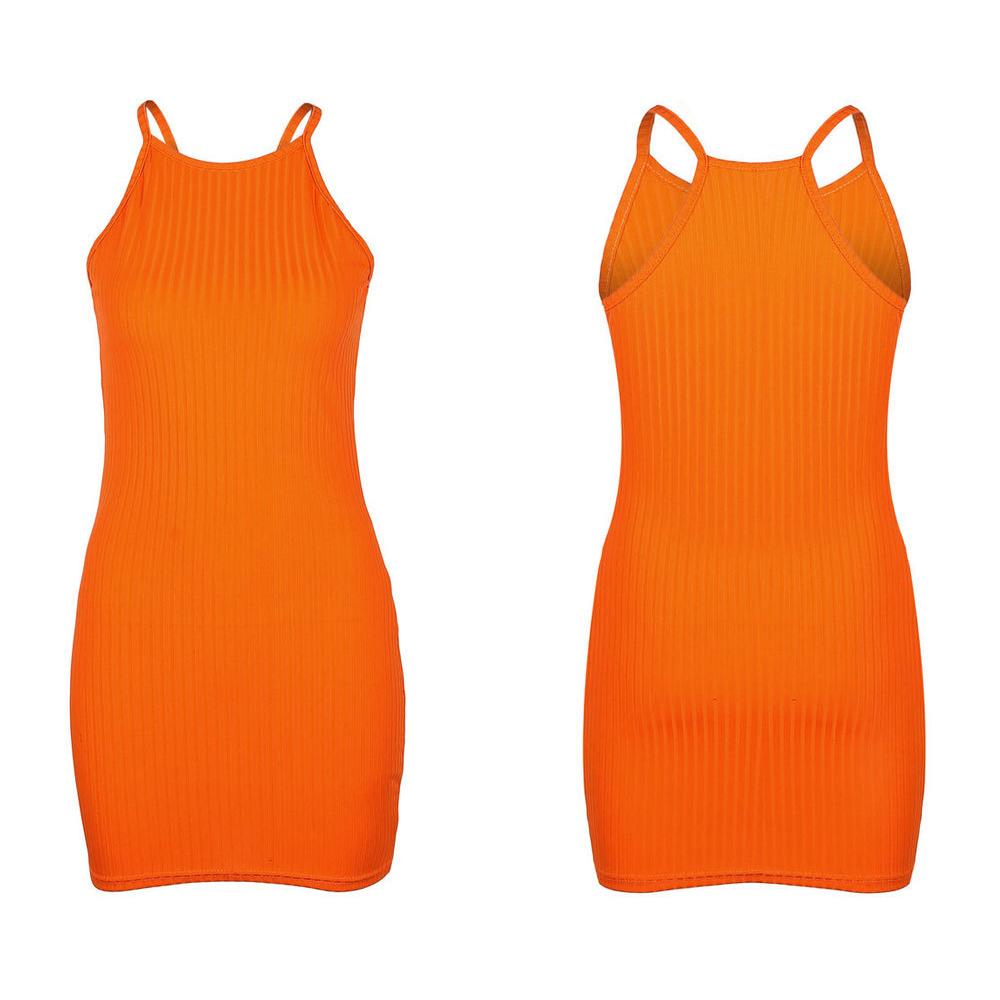 Women Pit Slip Mini Dress Summer Lady Sleeveless Bodycon Party Vestidos