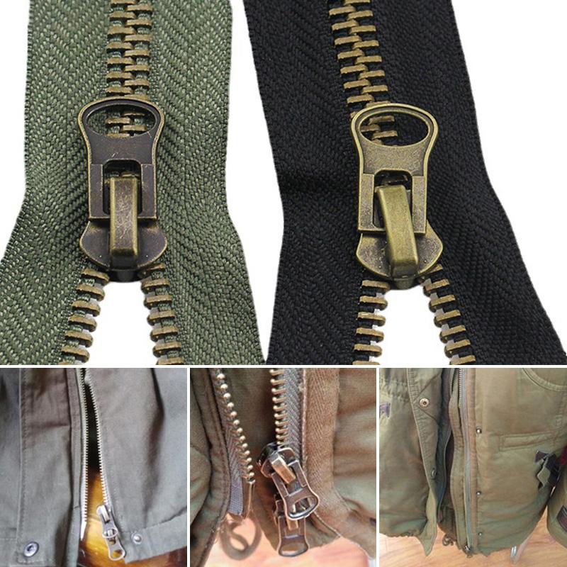 8# Metal Zipper Double Sliders for Cloth Coat Down Jacket Zip Repair DIY Clothing Sewing Accessories 70/80/90/100/120cm Long