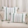 Cotton Yarn Jacquard Tufted Tassel Throw Pillow Cover Office Waist Cushion Home Sofa Bedside Cushion