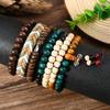 New Coconut Bead Beaded Elastic Line Men's Bracelet Bracelet Bracelet