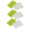 3pcs Ice Cubes Mould Silicone Stackable Dishwasher Safe 15 Grids Ice Tray with Removable Lid for Home Bar Green