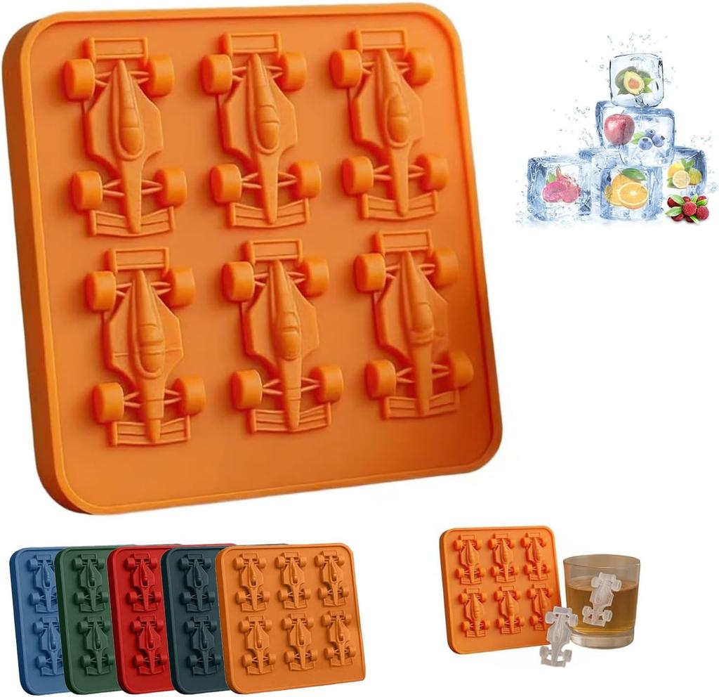 Formula Racing Silicone Ice Mold 3D DIY Whiskey Cube Tray Multifunctional Beverage Ice Maker Ice Cream Making Tool