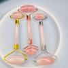 Natural Jade & Rose Quartz Double-Headed Massage Roller Set