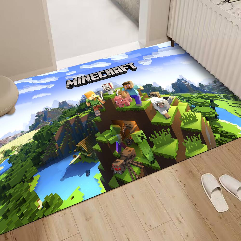Game M-Minecraft Floor Mat Rectangle Anti-slip Home Soft Badmat Front Door Indoor Outdoor Mat Welcome Doormat