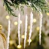 5/12 Stück klare hängende Eiszapfen-Ornamente für den Weihnachtsbaum oder die Hochzeitsdekoration 6/8 Zoll, DIY-Winterparty-Dekoration