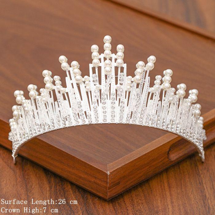 Bridal Tiara Hair Crown Wedding Hair Accessories for Women Silver Color Crown for Bridal Crowns and Tiara Women Accessories Gift