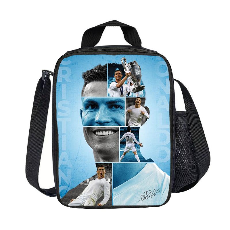 Sport Lunchbox Lekdichte Draagtas Lunchbox Ronaldo Voedselbewaarzakken Thermische Tas CR Voetbalster Geïsoleerde Lunchtassen