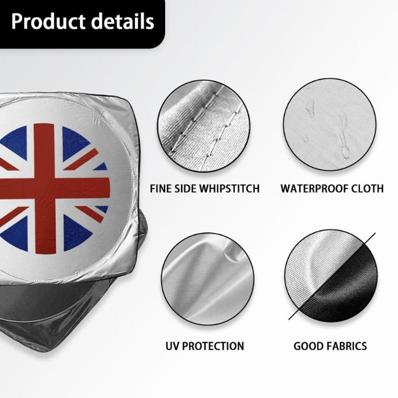 1 X The Union Flag Union Jack Car Windshield Sunshade Visor Auto Window Sun Shade Cover