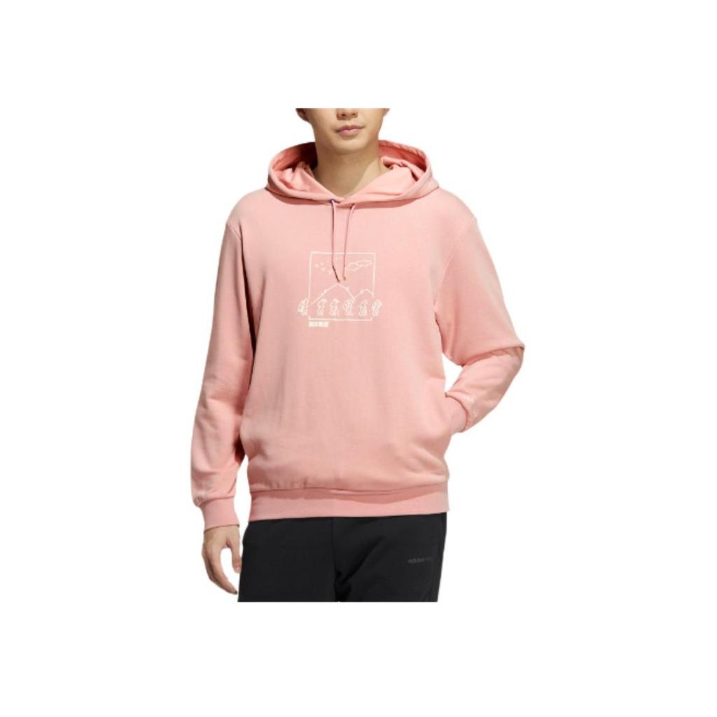 Adidas Neo X Lefu Collaboration Casual Breathable Sports Hoodie Men Tops Pink HT8817