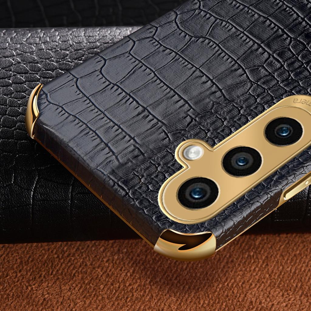 For Samsung Galaxy A25 5G (Global) (161.0 x 76.5 x 8.3mm) Cell Phone Case Crocodile Texture Electroplating Cover