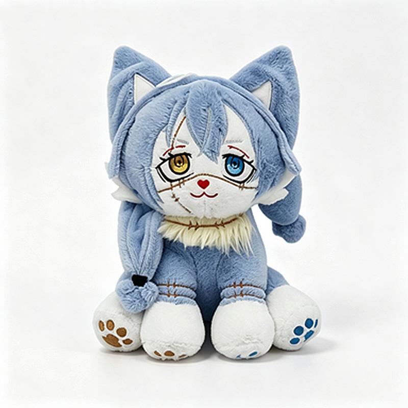 Neues Anime Jujutsu Kaisen Mahito Plüschtier Niedliche Miau Katze Sitzende Plüschfigur Niedliche Stoffpuppe Sammlerstück Geschenk Für Fans Kinderzimmer Dekoration
