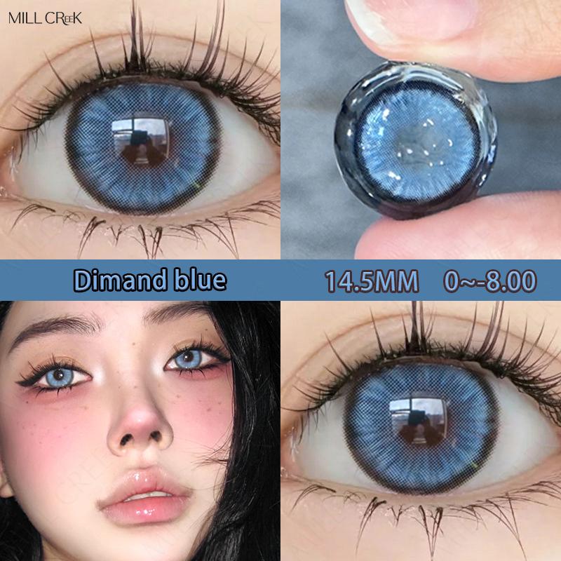 

Mill Creek 2 шт. коричневые контактные линзы красочные 14,5 мм кукольные глаза серые линзы мягкие удобные для ежегодного использования WT:40% серые косметические контактные линзы -2.50