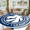 Millwall futbolo dizaino kristalinio aksomo kilimas, minkštas dekoratyvinis kilimėlis miegamojo įėjimui