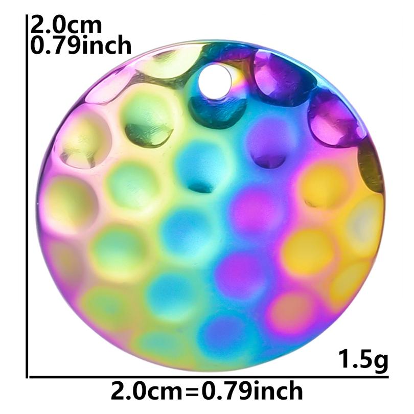 Personality Rainbow Irregular Round Heart Oval Stainless Steel Charm For Jewelry Making Bulk Supplies DIY Simple Earring Pendant
