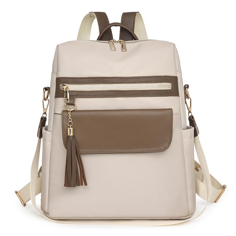 Women's backpack women's new retro contrasting soft leather outdoor travel bag casual women's backpack women