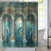 1pc Mystical Atlantis Temple Digital Print Shower Curtain, Polyester Shower Curtain with Hooks, Home Decor, Curtain, Home Decor