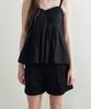 MAKE A TOAST Cuffed Casual Shorts (Black) Mbfspa012Bk