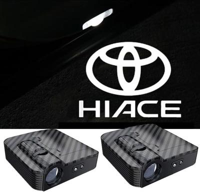 Universal Toyota Hiace 200 Series Super GL Wireless Car Logo LED Welcome Door Courtesy Light for Toyota Hiace Light, 2004-2024