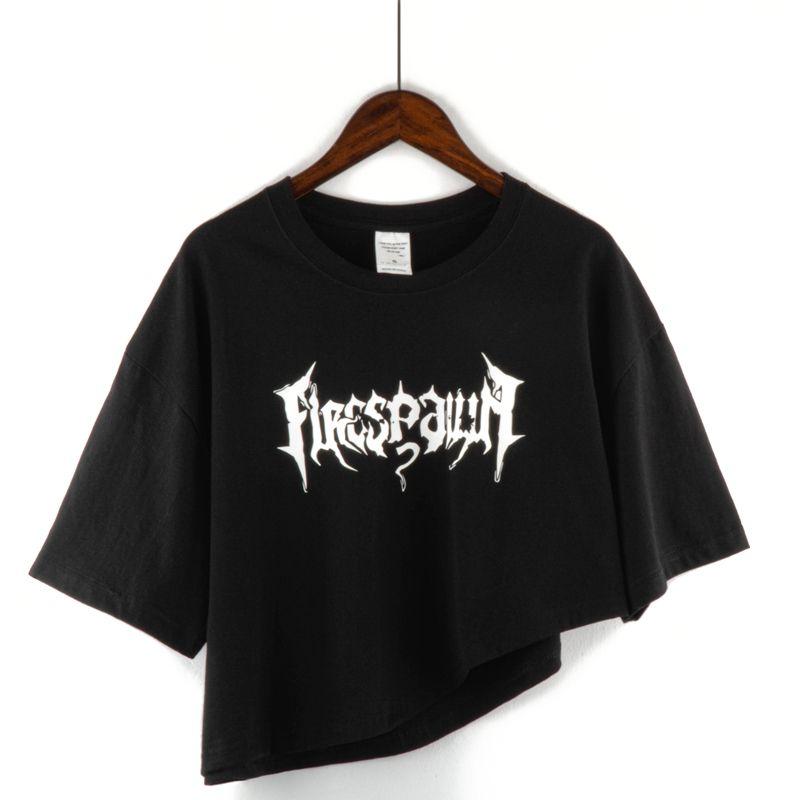 

Модная свободная укороченная футболка New Jazz Black S