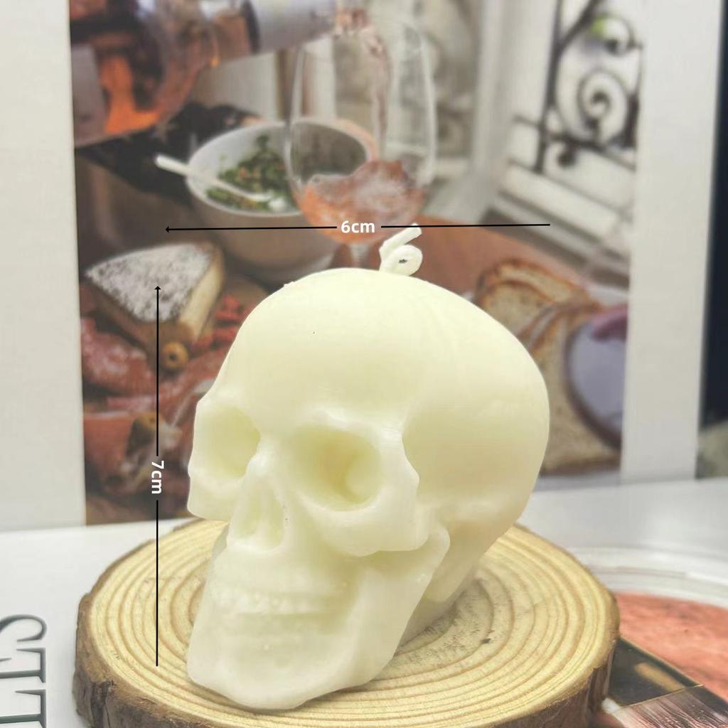 Halloween Skull Scented Candle Gift Handmade Atmosphere Gift Box Retro