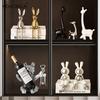 Ceramic Giraffe Statue Ornaments Giraffe Figurines Sculptures Bookshelf Table Ornament For Living Room Bedroom NightStand Decors