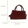 Burgundy Red Elegant Small Bag, Adjustable Shoulder Strap and Zipper Closure, Suitable for Travel and Daily Use