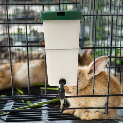 0.5/1L Automatic Rabbit Drinker Leak-proof Lid Design Fountain Splash Proof Water Dispenser Drinking Equipment