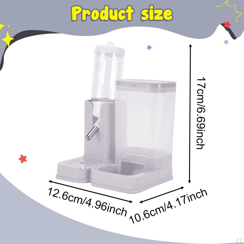 Hamster Water Bottle 2 In 1 with Food Container Leekproof Small Pet Supplies for Gerbils