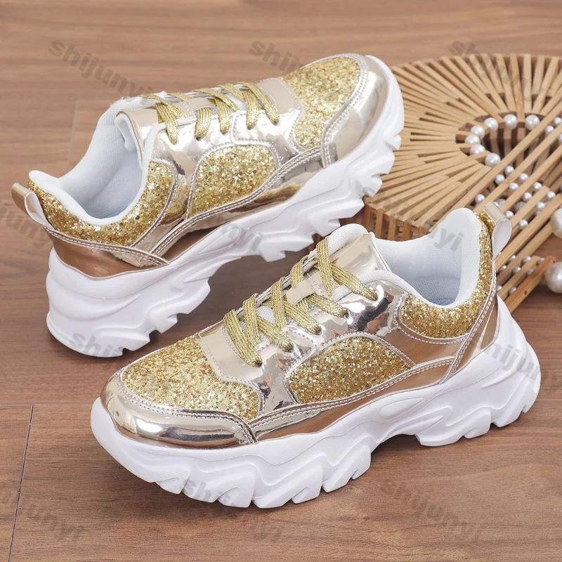 Women's Casual Sneakers Comfortable Anti Slip Sports Shoes Woman Breathable Soft Sole Platform Sneakers Plus Size 42