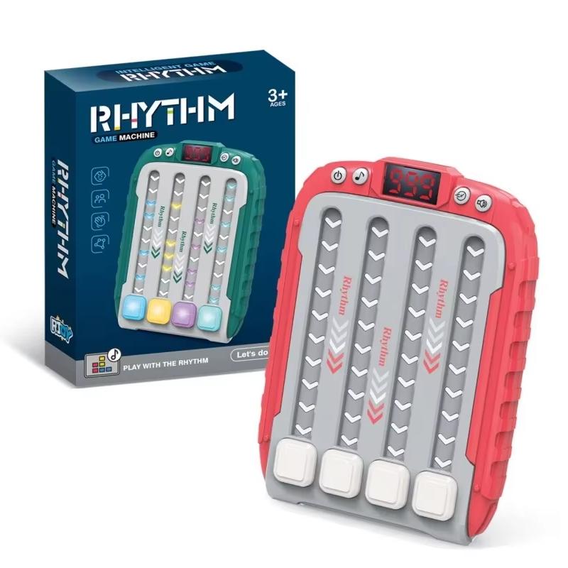 Electronic Music Rhythm Game Machine Kids Handheld Game Fast Press Push Game Puzzle Game With Music And Light Toys For Boy Girl