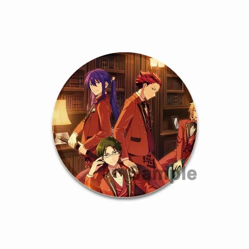 32/44/58MM Tinplate Brooch Ensemble Stars SOUMA KANZAKI Round Pins Cute Cartoon Badge for Backpacks Clothes Accesoory Jewelry