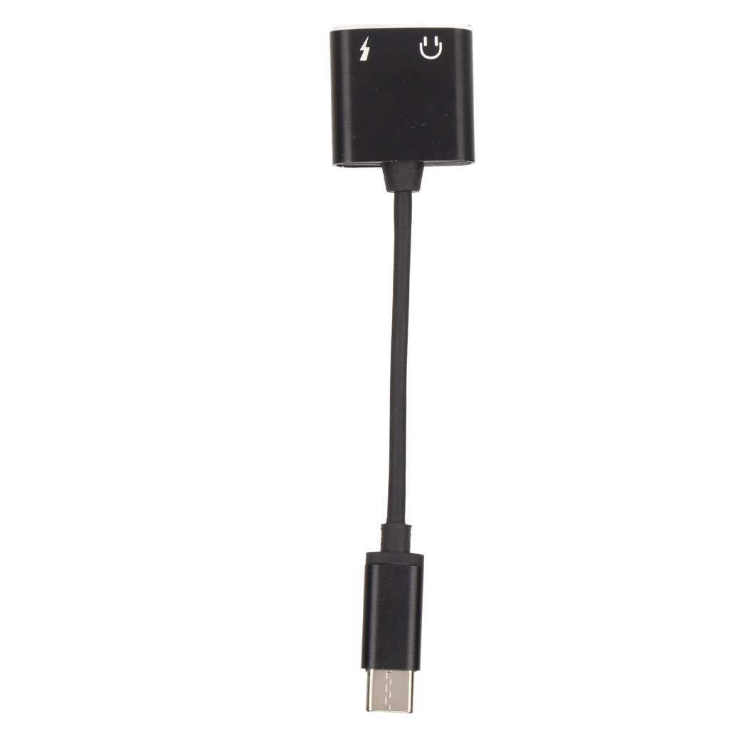 2 in 1 Headphone Adapter Type C to 3.5mm Port Charging Port   Portable Earphone Converter