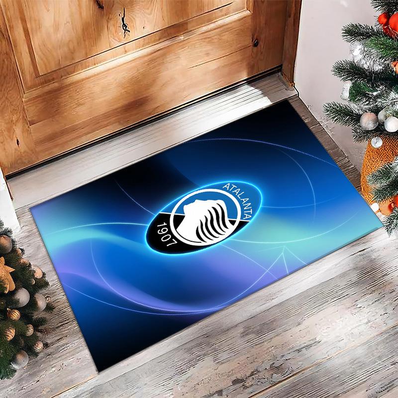 Tappeto Morbido per Pavimento Antiscivolo con Motivo Calcio Atalanta FC Tappeto per Interni Tappetino Decorazione Sportiva per Camera da Letto