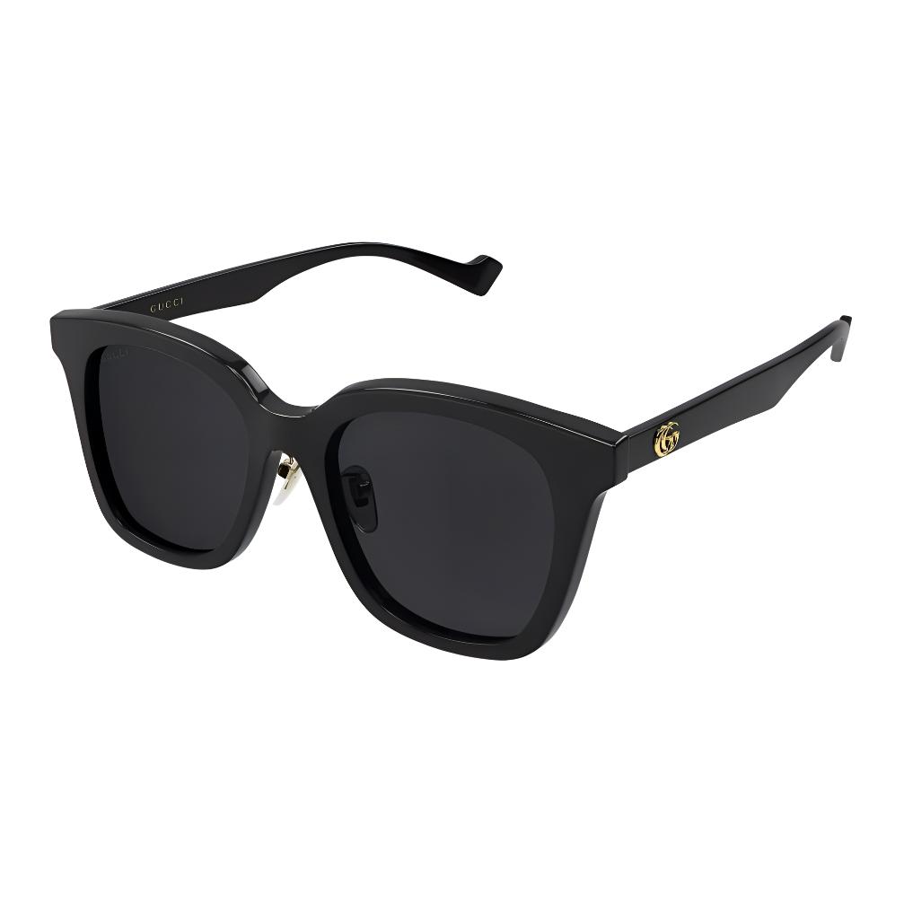 GUCCI Grey Lenses Black Frame Cool Sunglasses Oval Sunglasses Women's