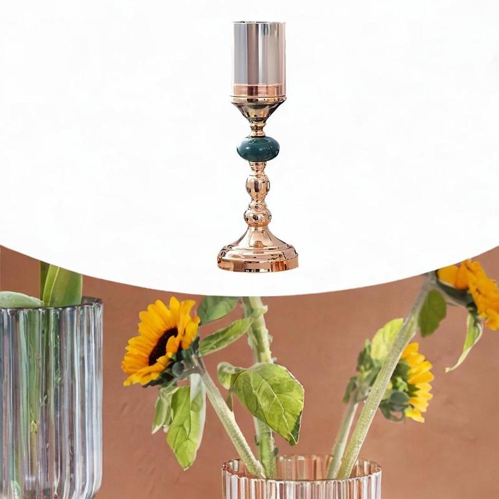 European Style Candle Holder Sturdy Candelabra for Parties Table Centerpiece European Styles Hollow Vintage Candle Holder